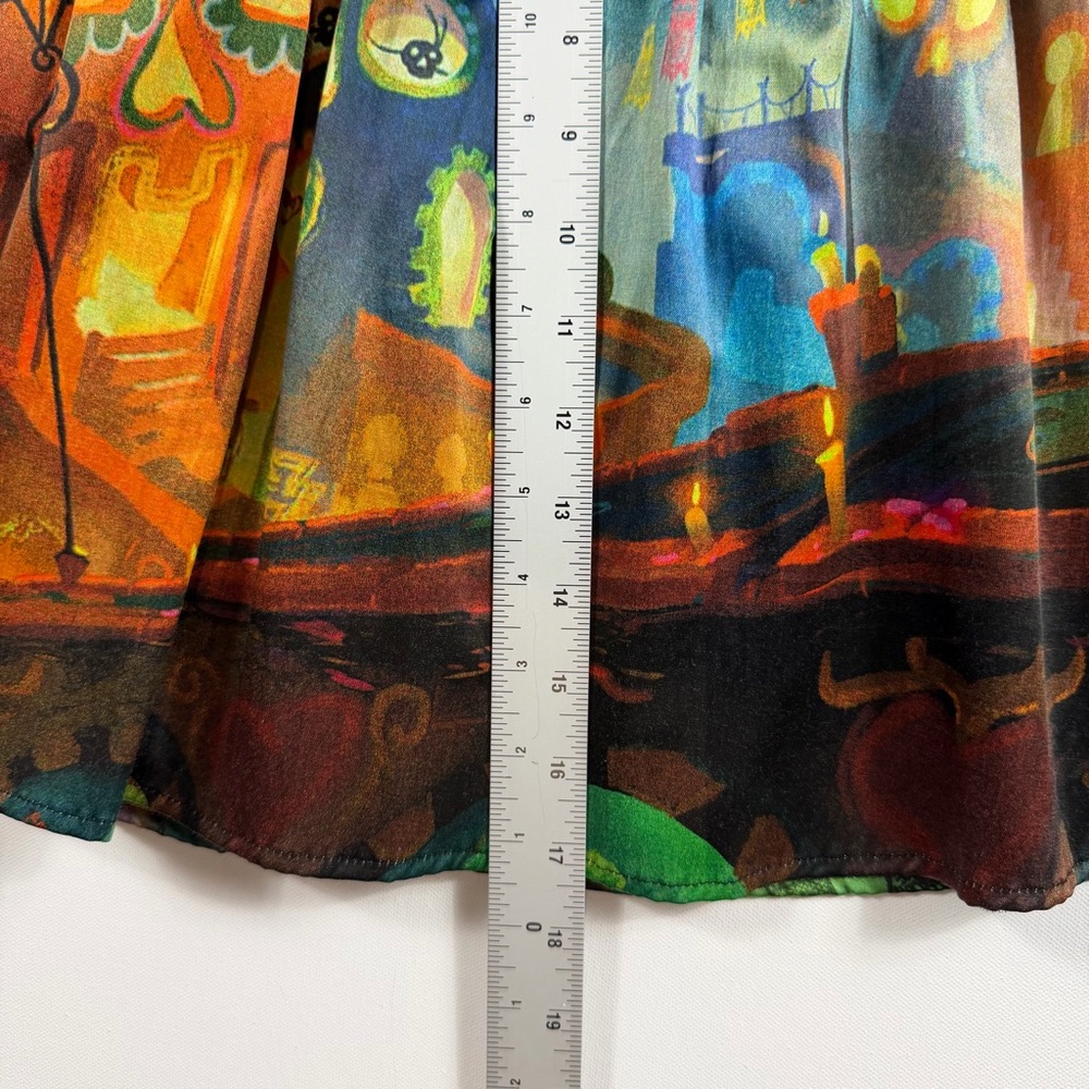 Book of Life Whimsical Art Print A-Line Skirt | Cottagecore Fairycore | Size M - Picture 9 of 10
